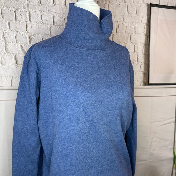 L.L. Bean Blue Turtleneck size large‎ petite - Picture 2 of 4